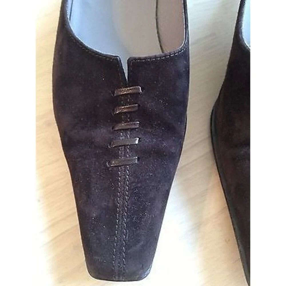 Peter Kaiser Women's Shoes Brown Suede Heels Shoe Size Uk 4 Us 6